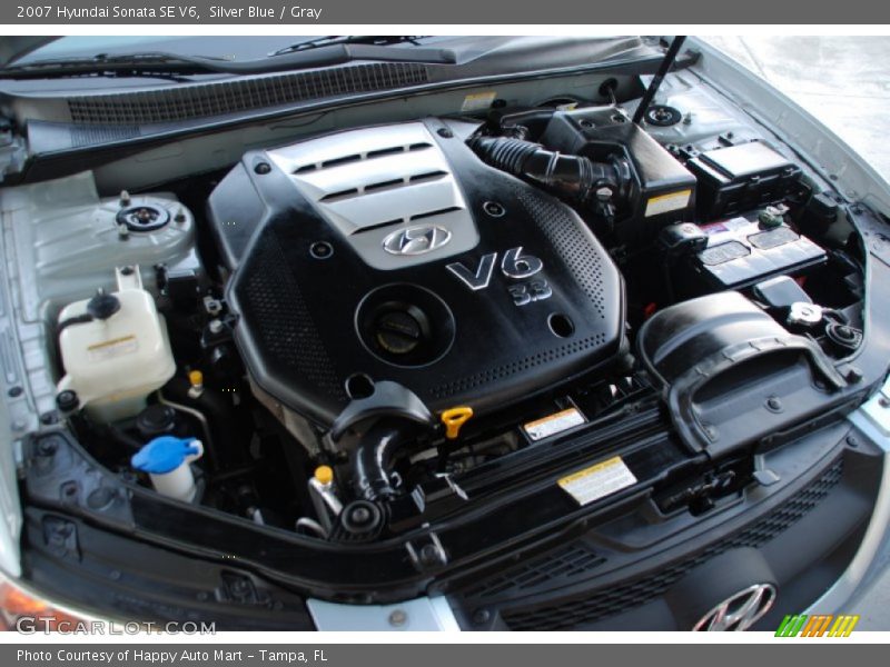 Silver Blue / Gray 2007 Hyundai Sonata SE V6