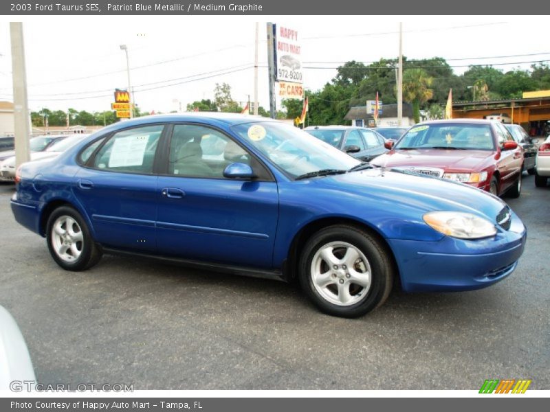 Patriot Blue Metallic / Medium Graphite 2003 Ford Taurus SES