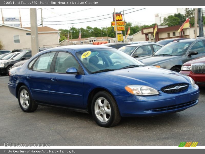 Patriot Blue Metallic / Medium Graphite 2003 Ford Taurus SES