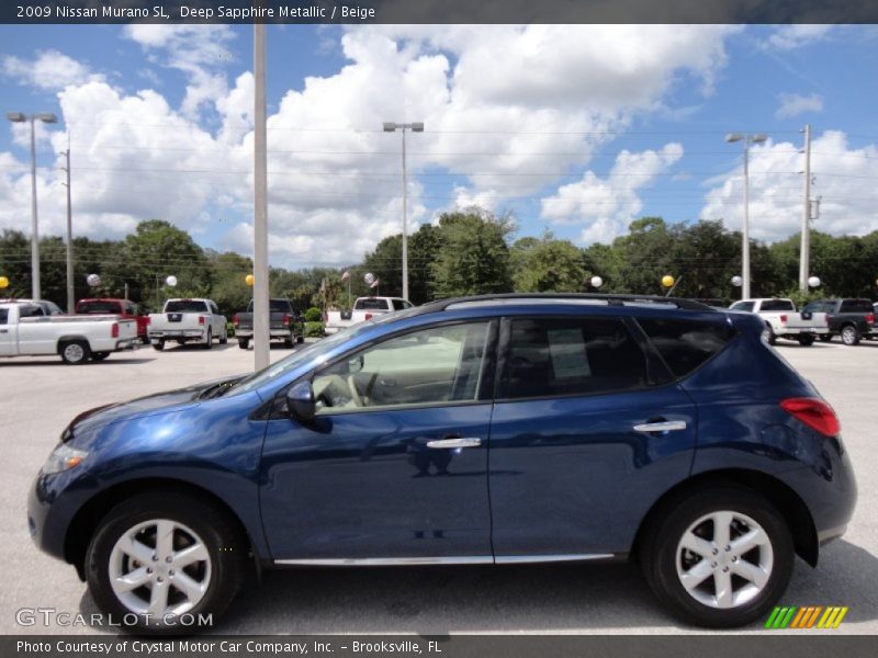 Deep Sapphire Metallic / Beige 2009 Nissan Murano SL