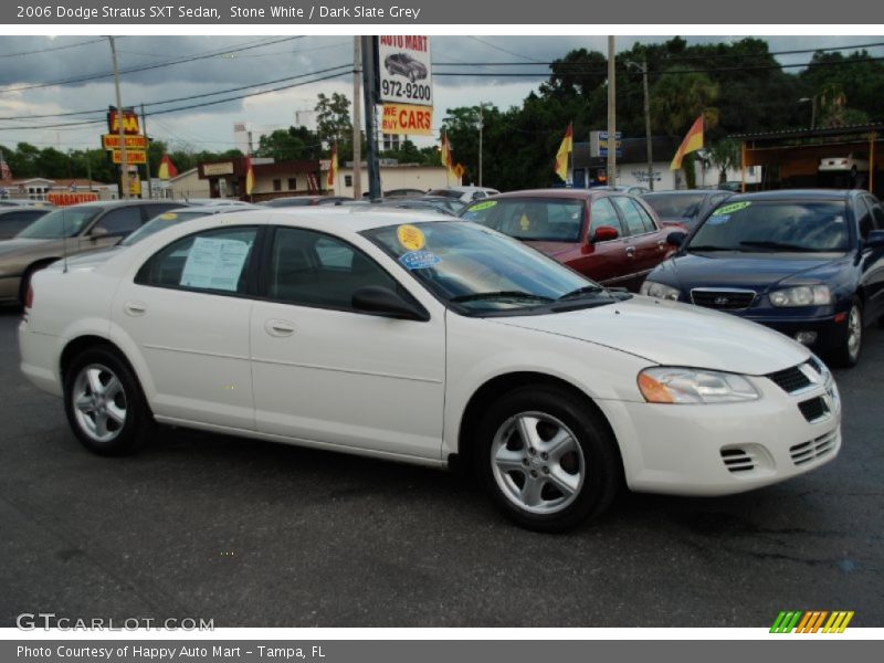 Stone White / Dark Slate Grey 2006 Dodge Stratus SXT Sedan