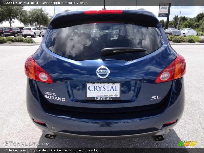 Deep Sapphire Metallic / Beige 2009 Nissan Murano SL