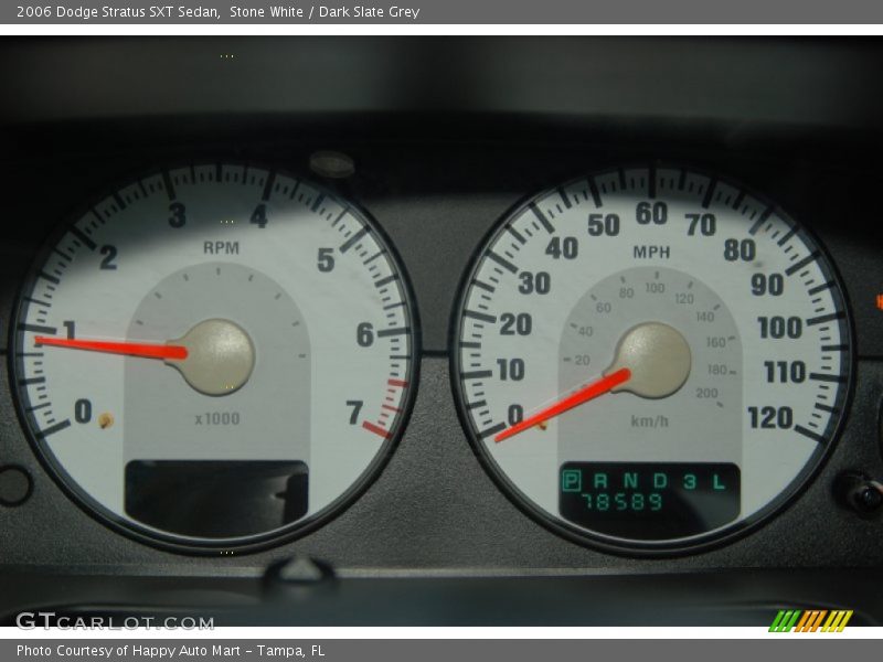 Stone White / Dark Slate Grey 2006 Dodge Stratus SXT Sedan