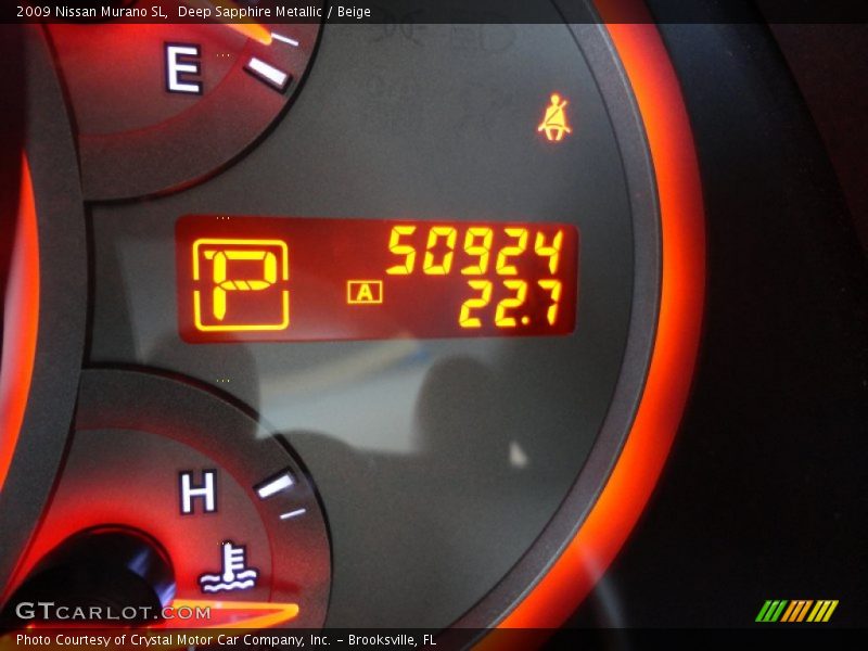 Deep Sapphire Metallic / Beige 2009 Nissan Murano SL