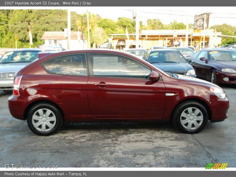 Wine Red / Gray 2007 Hyundai Accent GS Coupe
