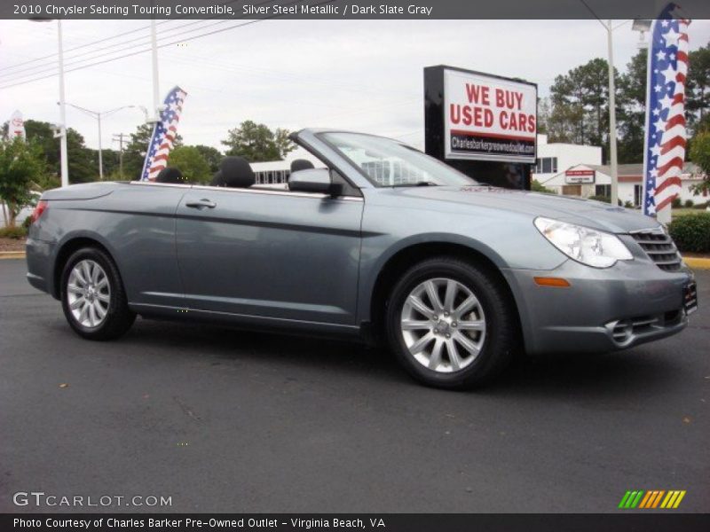 Silver Steel Metallic / Dark Slate Gray 2010 Chrysler Sebring Touring Convertible
