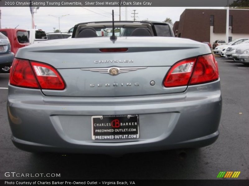 Silver Steel Metallic / Dark Slate Gray 2010 Chrysler Sebring Touring Convertible