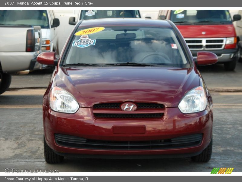 Wine Red / Gray 2007 Hyundai Accent GS Coupe