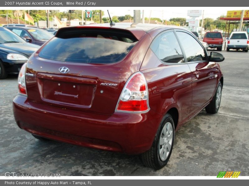 Wine Red / Gray 2007 Hyundai Accent GS Coupe