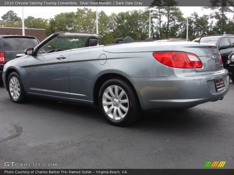 Silver Steel Metallic / Dark Slate Gray 2010 Chrysler Sebring Touring Convertible