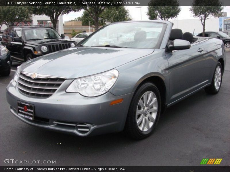 Silver Steel Metallic / Dark Slate Gray 2010 Chrysler Sebring Touring Convertible