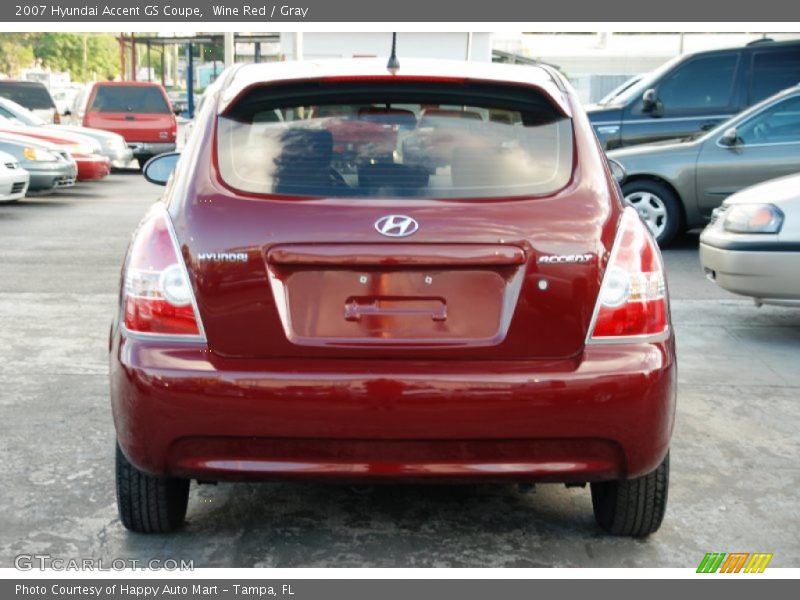 Wine Red / Gray 2007 Hyundai Accent GS Coupe