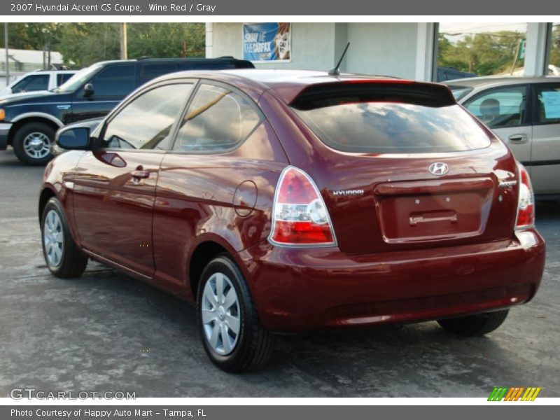 Wine Red / Gray 2007 Hyundai Accent GS Coupe