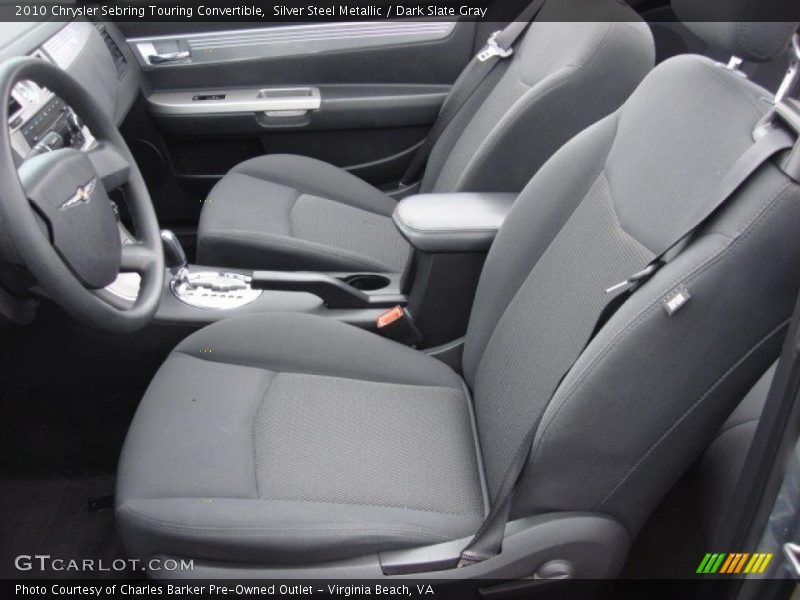Silver Steel Metallic / Dark Slate Gray 2010 Chrysler Sebring Touring Convertible