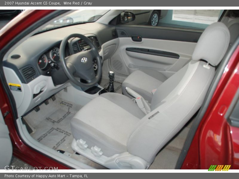 Wine Red / Gray 2007 Hyundai Accent GS Coupe