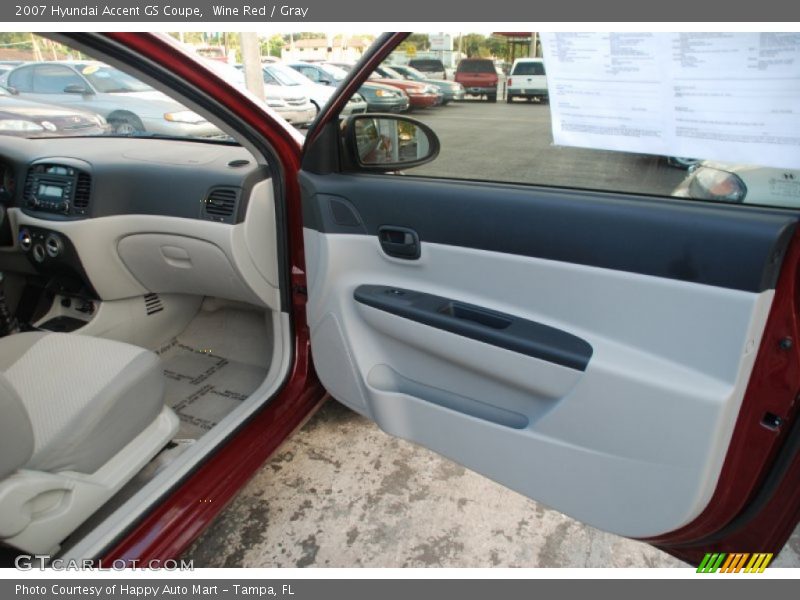 Wine Red / Gray 2007 Hyundai Accent GS Coupe