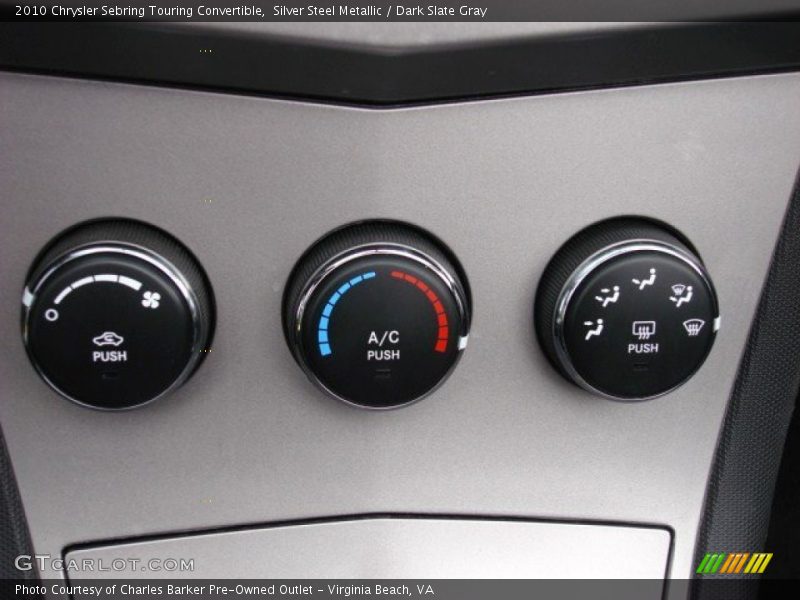 Silver Steel Metallic / Dark Slate Gray 2010 Chrysler Sebring Touring Convertible