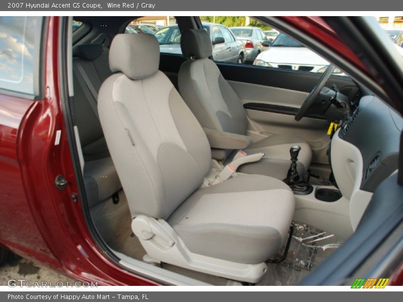 Wine Red / Gray 2007 Hyundai Accent GS Coupe
