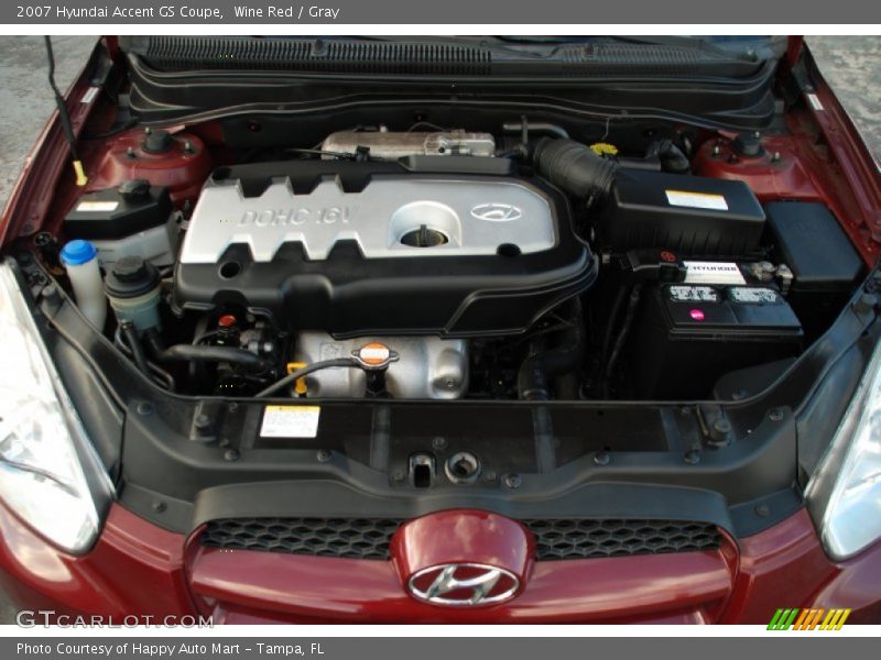 Wine Red / Gray 2007 Hyundai Accent GS Coupe