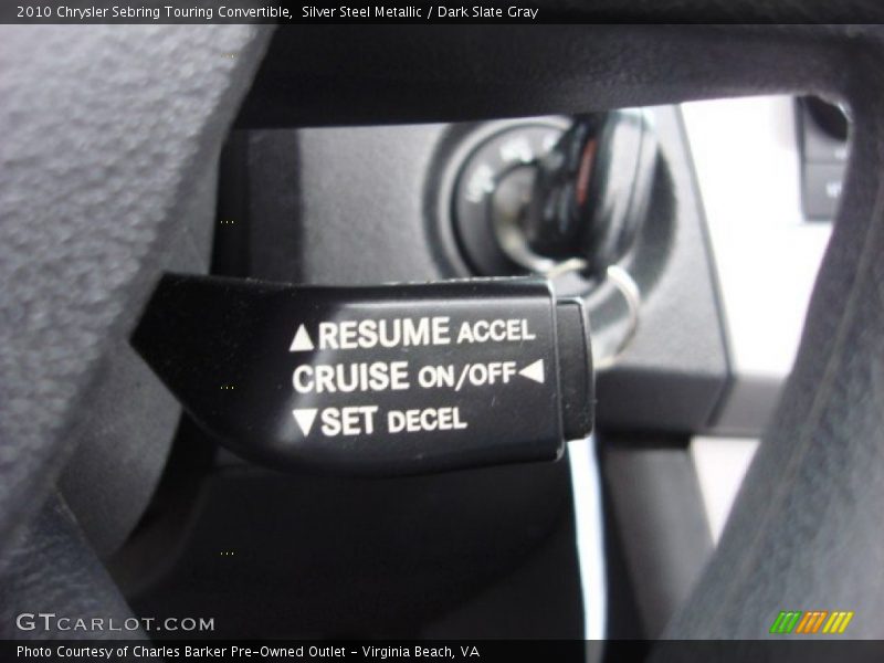Silver Steel Metallic / Dark Slate Gray 2010 Chrysler Sebring Touring Convertible