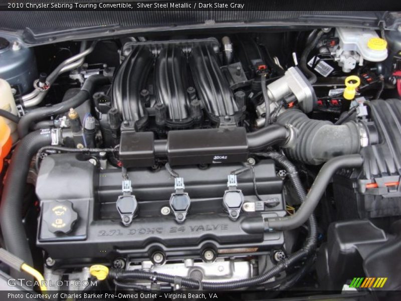 Silver Steel Metallic / Dark Slate Gray 2010 Chrysler Sebring Touring Convertible