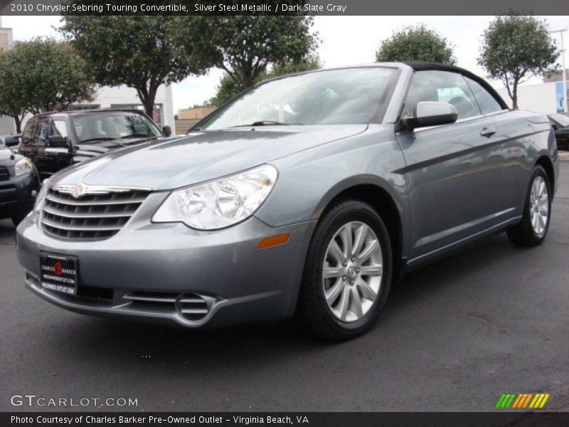 Silver Steel Metallic / Dark Slate Gray 2010 Chrysler Sebring Touring Convertible