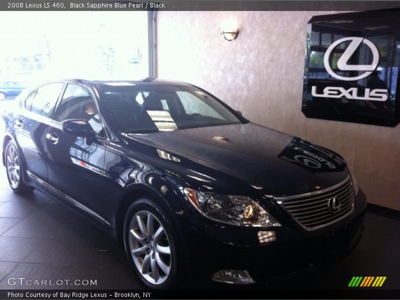 Black Sapphire Blue Pearl / Black 2008 Lexus LS 460