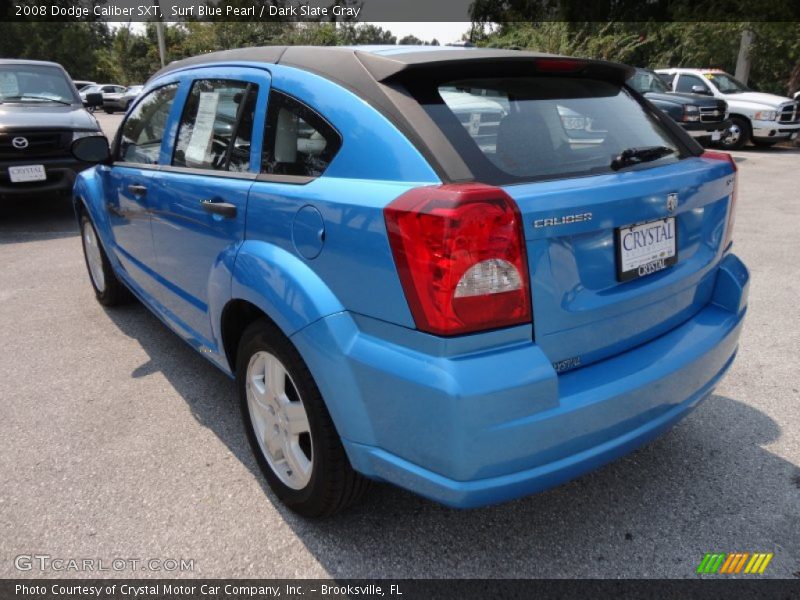 Surf Blue Pearl / Dark Slate Gray 2008 Dodge Caliber SXT