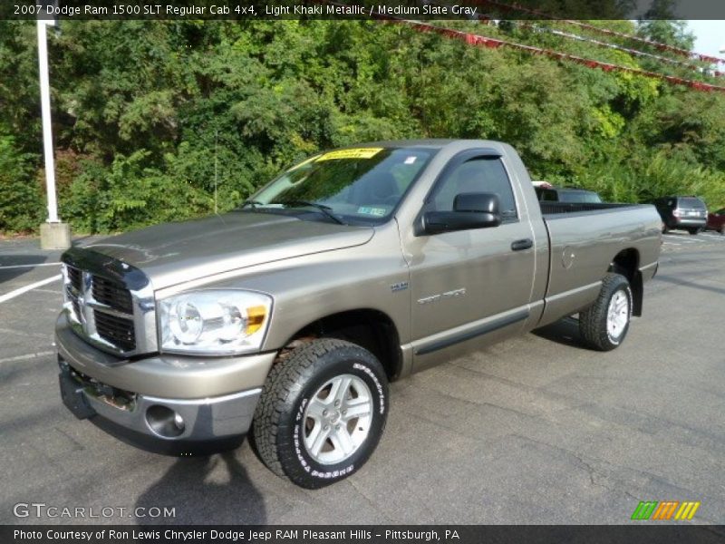 Light Khaki Metallic / Medium Slate Gray 2007 Dodge Ram 1500 SLT Regular Cab 4x4