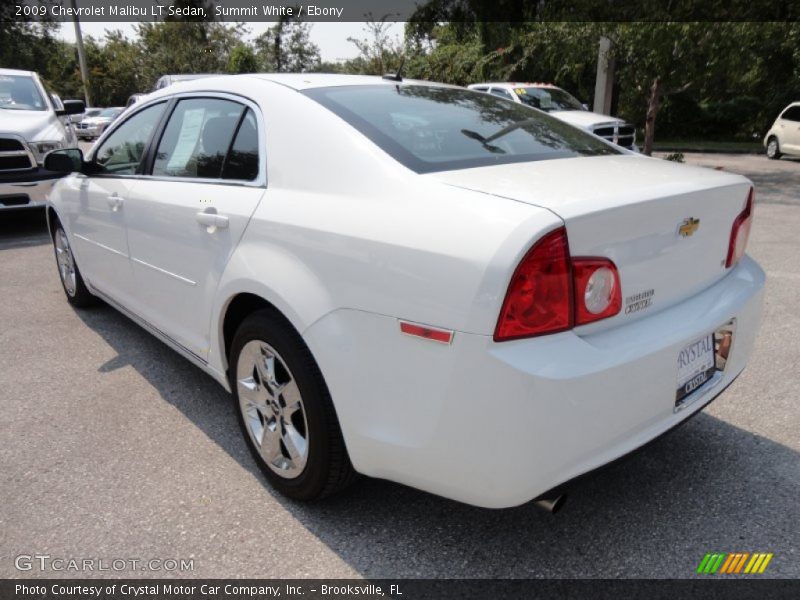 Summit White / Ebony 2009 Chevrolet Malibu LT Sedan