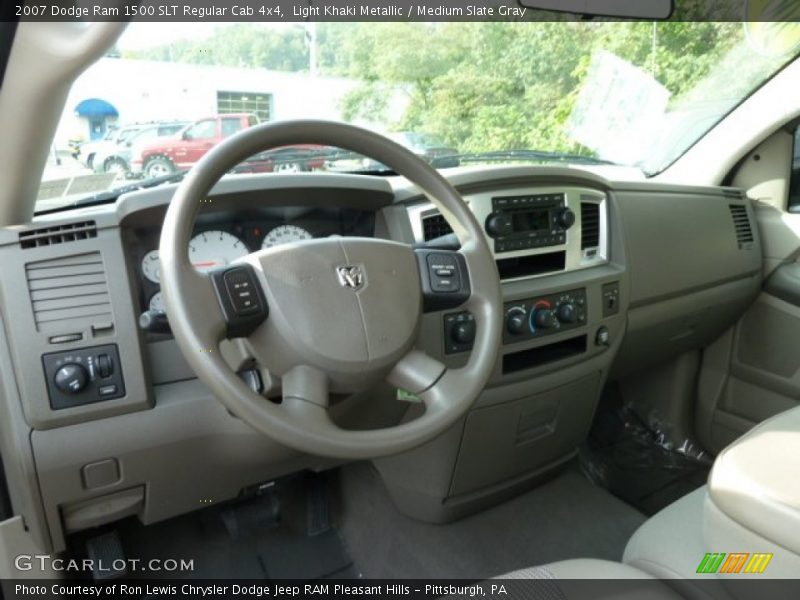 Light Khaki Metallic / Medium Slate Gray 2007 Dodge Ram 1500 SLT Regular Cab 4x4