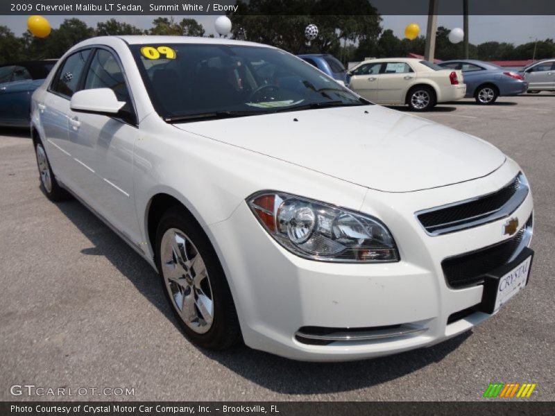 Summit White / Ebony 2009 Chevrolet Malibu LT Sedan