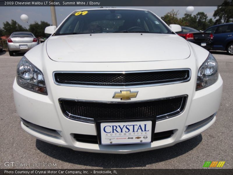 Summit White / Ebony 2009 Chevrolet Malibu LT Sedan