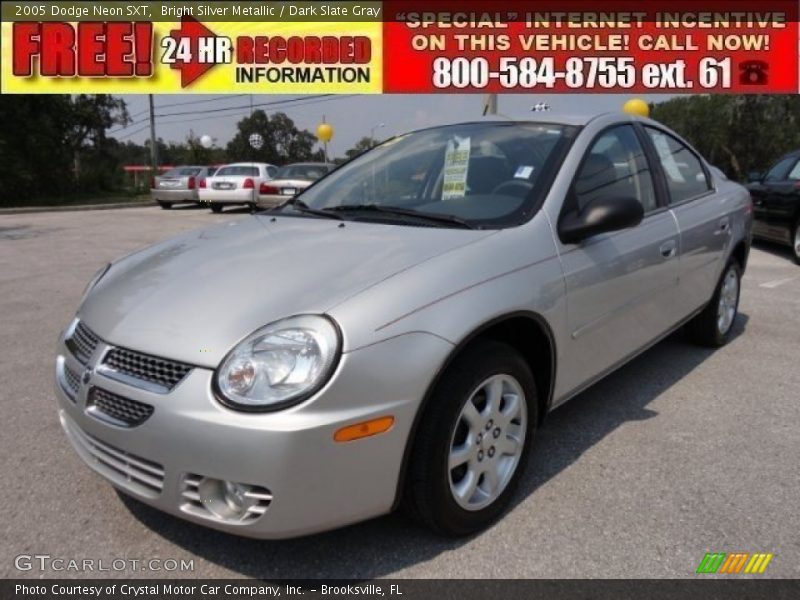 Bright Silver Metallic / Dark Slate Gray 2005 Dodge Neon SXT