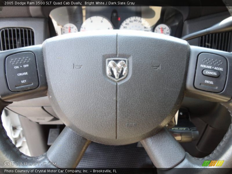 Bright White / Dark Slate Gray 2005 Dodge Ram 3500 SLT Quad Cab Dually