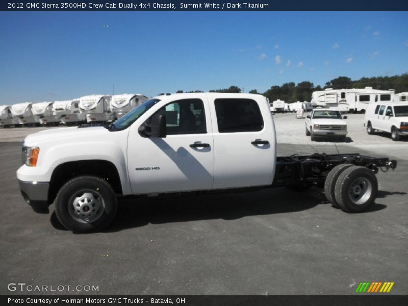  2012 Sierra 3500HD Crew Cab Dually 4x4 Chassis Summit White