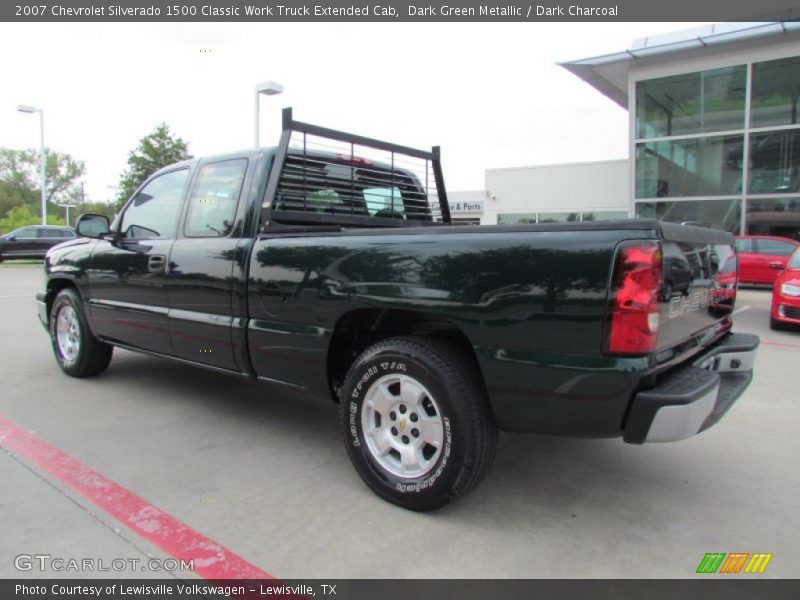 Dark Green Metallic / Dark Charcoal 2007 Chevrolet Silverado 1500 Classic Work Truck Extended Cab