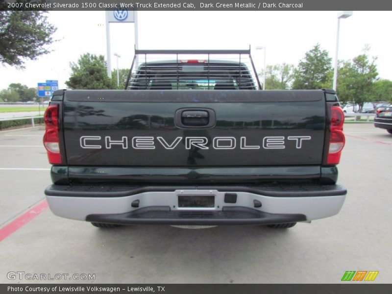 Dark Green Metallic / Dark Charcoal 2007 Chevrolet Silverado 1500 Classic Work Truck Extended Cab