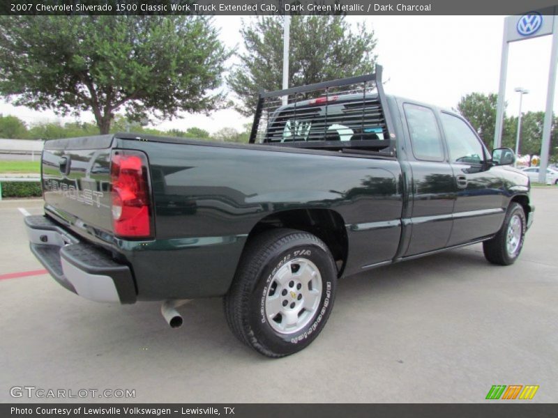 Dark Green Metallic / Dark Charcoal 2007 Chevrolet Silverado 1500 Classic Work Truck Extended Cab