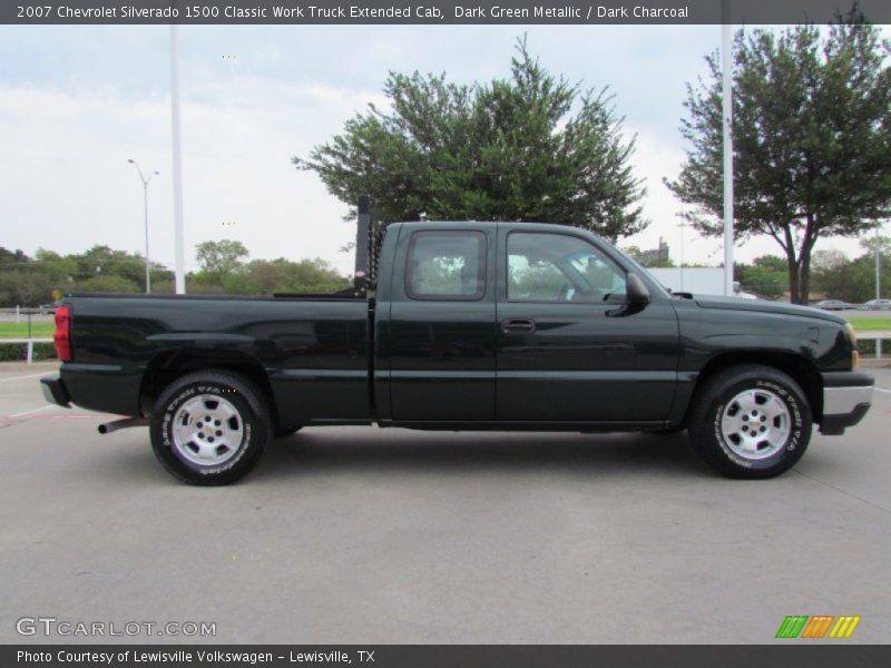 Dark Green Metallic / Dark Charcoal 2007 Chevrolet Silverado 1500 Classic Work Truck Extended Cab