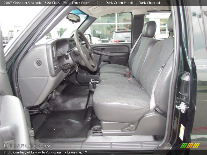 Dark Green Metallic / Dark Charcoal 2007 Chevrolet Silverado 1500 Classic Work Truck Extended Cab