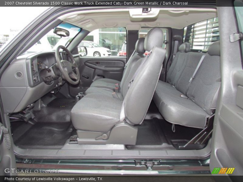 Dark Green Metallic / Dark Charcoal 2007 Chevrolet Silverado 1500 Classic Work Truck Extended Cab