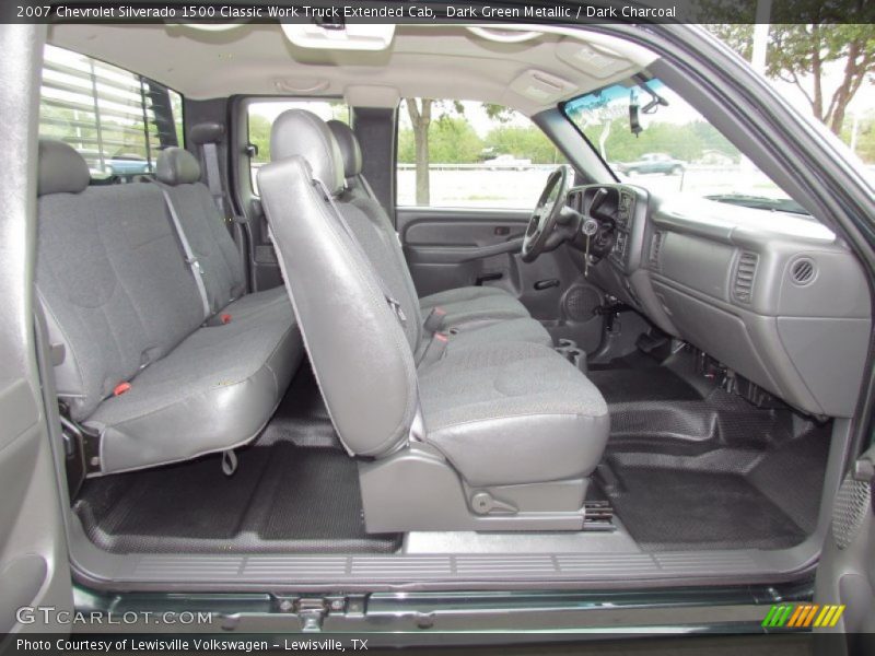 Dark Green Metallic / Dark Charcoal 2007 Chevrolet Silverado 1500 Classic Work Truck Extended Cab