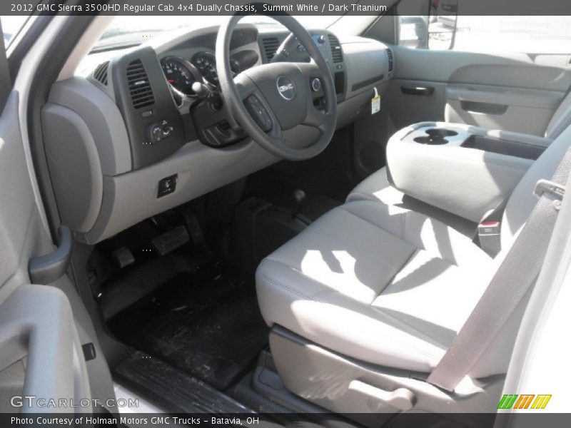 Summit White / Dark Titanium 2012 GMC Sierra 3500HD Regular Cab 4x4 Dually Chassis