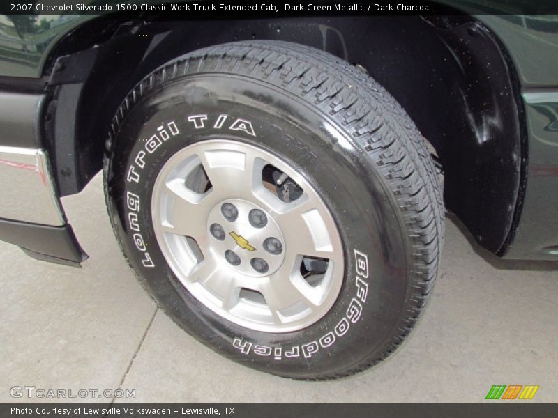 Dark Green Metallic / Dark Charcoal 2007 Chevrolet Silverado 1500 Classic Work Truck Extended Cab
