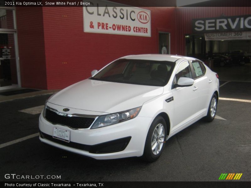 Snow White Pearl / Beige 2011 Kia Optima LX
