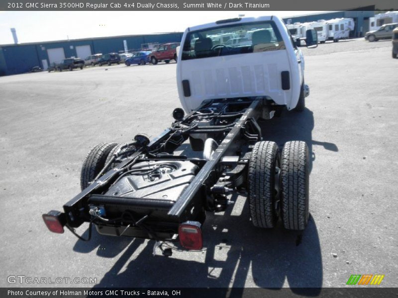 Summit White / Dark Titanium 2012 GMC Sierra 3500HD Regular Cab 4x4 Dually Chassis