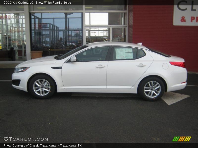 Snow White Pearl / Beige 2011 Kia Optima LX