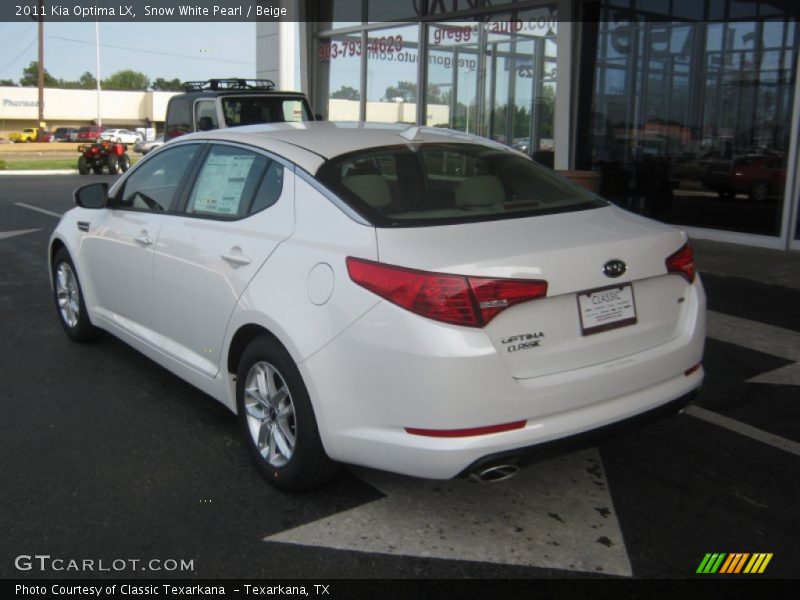 Snow White Pearl / Beige 2011 Kia Optima LX