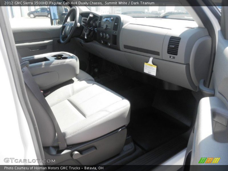 Summit White / Dark Titanium 2012 GMC Sierra 3500HD Regular Cab 4x4 Dually Chassis